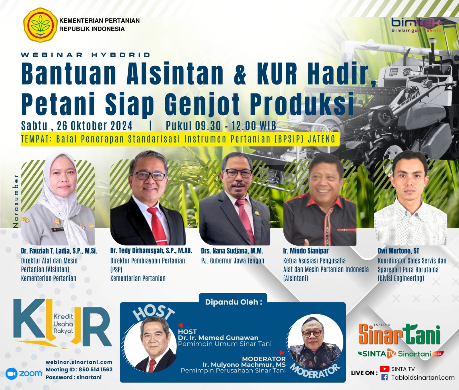 Tingkatkan Produktivitas Pertanian, Bupati Nganjuk Serahkan Bantuan Alsintan untuk 5 Kelompok Tani